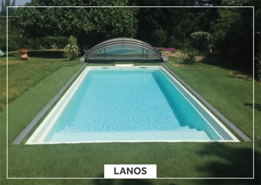 Lanós Piscine à fond plat de 9,00 m x 3,70 m x 1,50 m