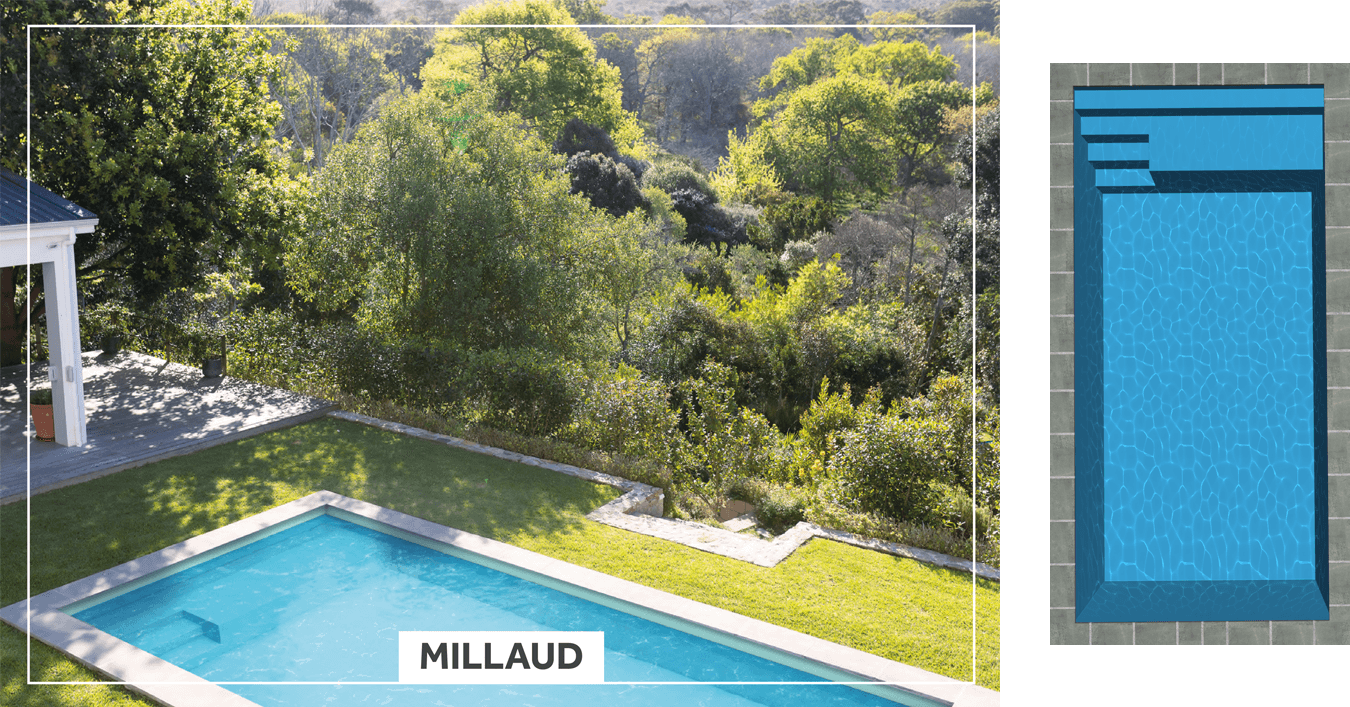 Millaud Piscine à fond plat de 7,00 m x 3,50 m x 1,50 m