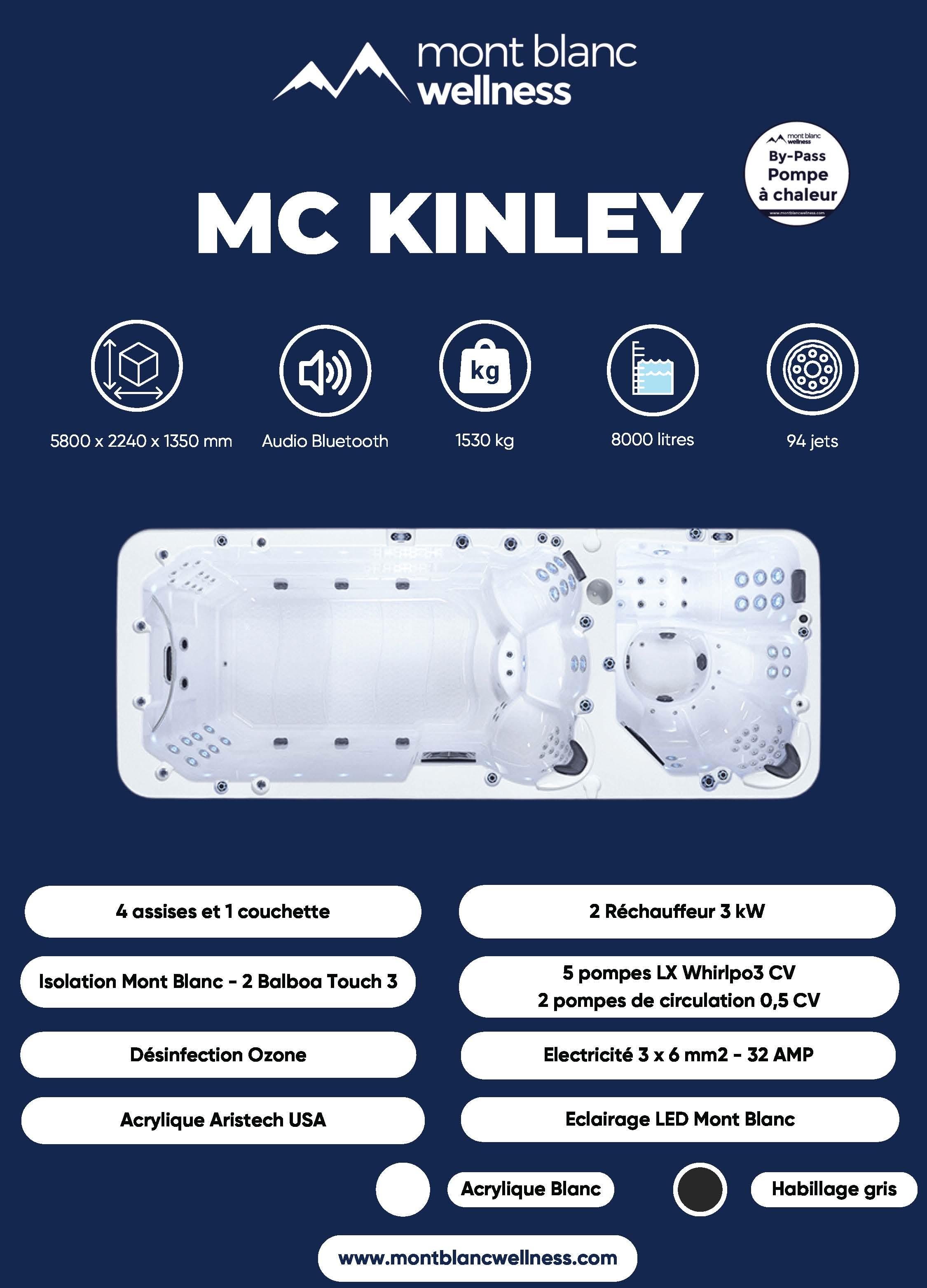 SPA Mc Kinley SPA de nage bi-zone