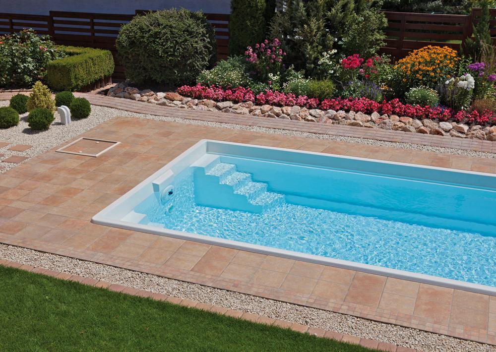 Olympia 620 Piscine coque céramique ou polyester : 6,20 m x 3,30 m x 1,50 m