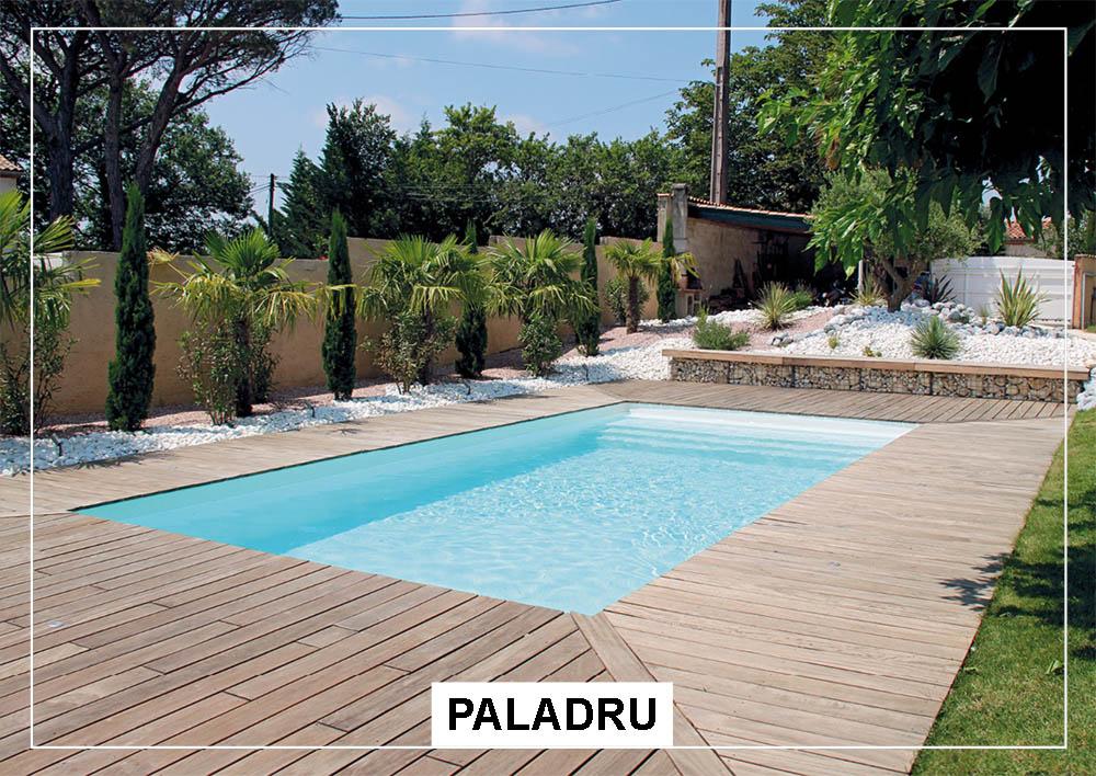 Paladru Piscine à fond progressif de 10,00 m x 4,15 m x 1,17 à 1,75 m