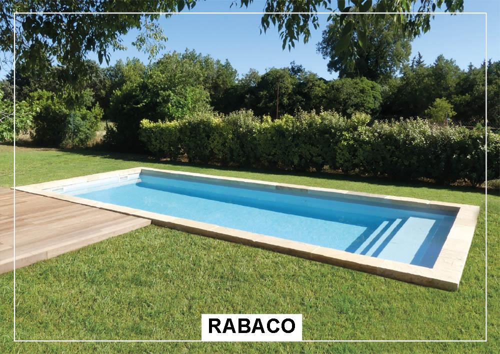 Rabaco Piscine à fond plat de 10,30 m x 4,30 m x 1,55 m