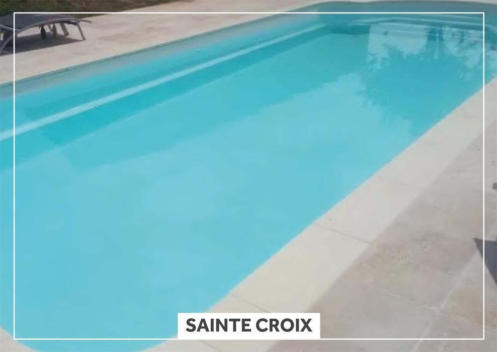 Sainte-Croix Piscine à fond plat de 10,50 m x 4,00 m x 1,60 m