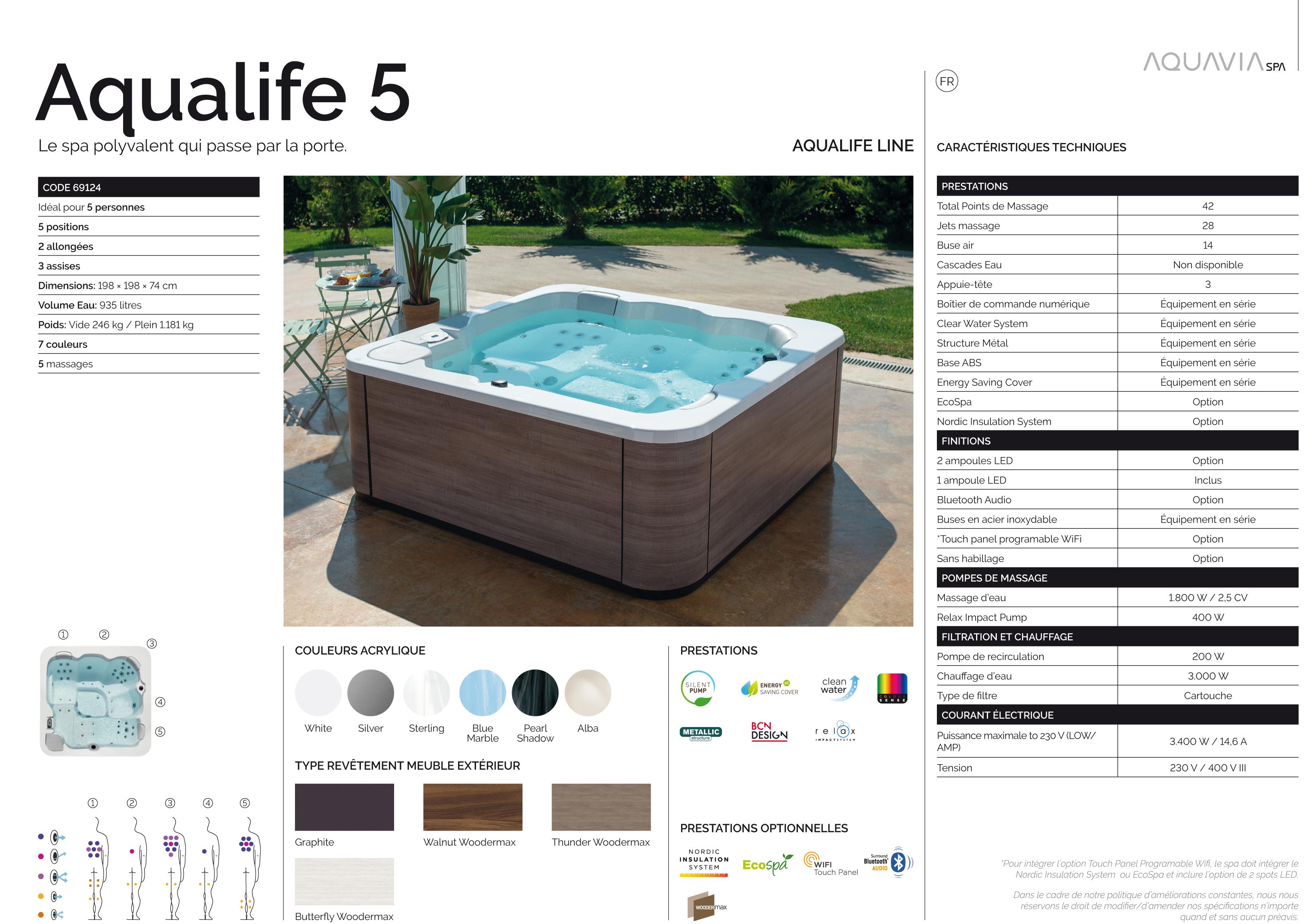 SPA Aqualife 5 SPA 5 places